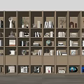 Bookcase Bookshelf Ornaments Book Decorative Cabinet 3d model