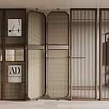 Stylish Room Dividers With Wooden Slats Woven Mesh And Decorative Frames For Interior Design