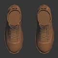 Brown High Top Boots with Lace Up Design Thick Durable Soles Casual Outdoor Workwear Style