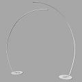 Sleek Modern Floor Lamp With Curved Metal Arm And Minimalist Design For Living Room Decor