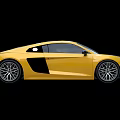 Sleek Yellow Audi Sports Car With Two Door Design And Sporty Alloy Wheels