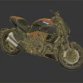 Black and Red Modern Motorcycle With Sleek Body Design And Alloy Wheels