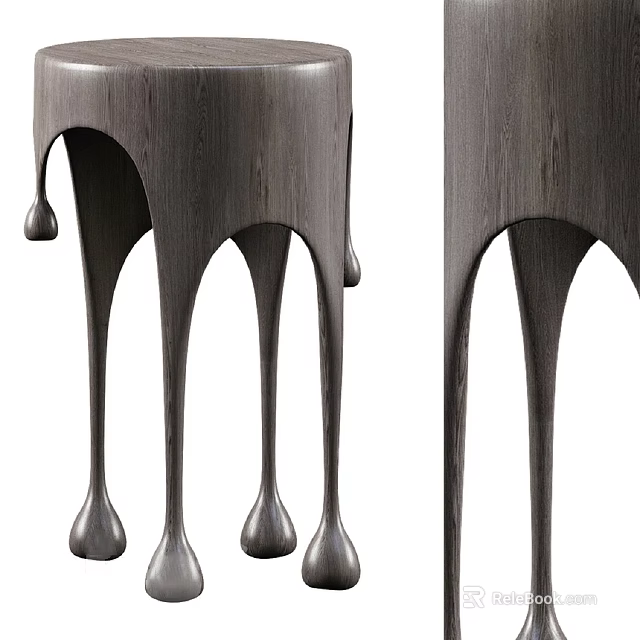 Modern Sofa and Coffee Table Set with Dark Wood Unique Leg Design 3d model 