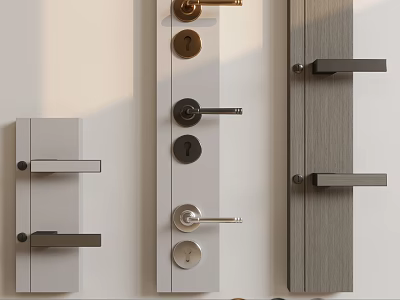 Modern Door Handle Metal Handle Minimalist Door Handle 3d model