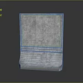 Concrete Wall Panel With Geometric Square Indentations And Textured Surface Design
