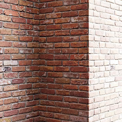 Dining Table Interior Design With Red Brick Wall Background And Decor 3d model