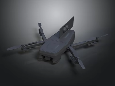 Modern Cosmic Exploration Drone Featuring Advanced Aerial Vehicle Design For Space Missions 3d model