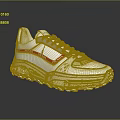 White Lace Up Sneakers With Red Side Stripes And Thick Traction Sole Design