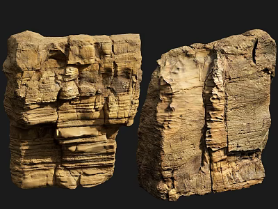 Natural Stone Wood Material With Organic Texture For Rustic Decorative Interior Design 3d model