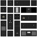 Switch Socket Air Conditioning Temperature Control Panel Home Intelligent Electronic Equipment 3d model