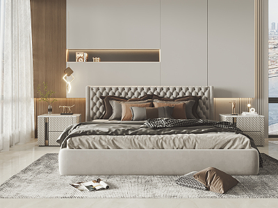 Modern Minotti Background Double Bed model