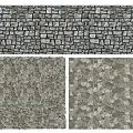 Building Exterior Wall Featuring Natural Stone Textures And Rustic Pebble Patterns 3d model
