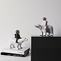 Astronaut Riding Bear Sculpture Ornaments Desktop Ornaments Decorations Ornaments 3d model