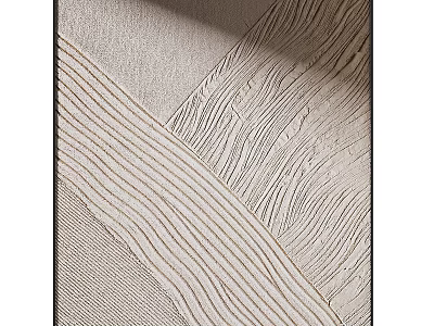 Abstract Painting With Neutral Tones Textured Lines And Cross Pattern Design 3d model