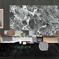Modern sofa coffee table combination sofa coffee table group 3d model