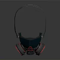Fire Equipment Gas Mask With Green Red Protective Design And Filter Canisters
