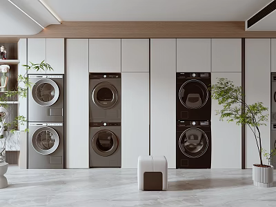Modern washing machine cabinet washing machine 3d model