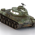 IS2 Tank Armored Vehicle 3d model