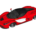 Red Supercar With Sleek Streamlined Body And White Accents Black Wheels