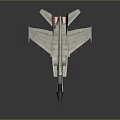 Gray Military Fighter Jet 3D Rendered With Sharp Nose Missile Launchers Tail Insignia And Reflection
