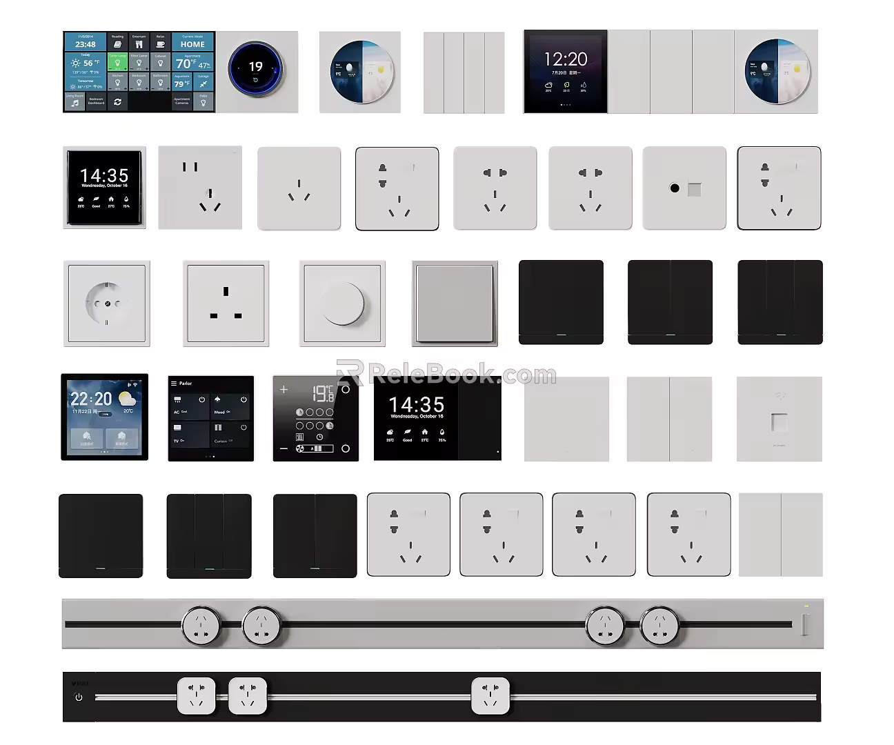 Modern switch socket video intercom 3d model
