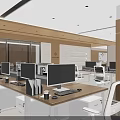 Modern Conference Room Interior With Long Table Comfortable Chairs Wooden Walls And Modern Ceiling Lighting