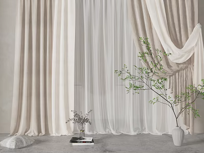 Modern Curtains 3d model Modern Curtains 3d model