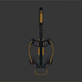 Black and Orange Industrial Mechanical Device With Complex Articulated Parts Structure
