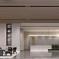 Modern Hall Company Lobby Reception Front Hall 3d model