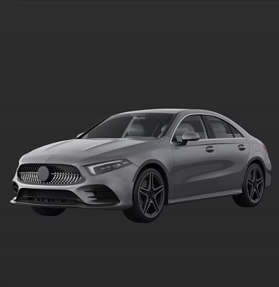 Sleek Silver Luxury Sedan With Modern Design And Stylish Grille Wheels 3d model