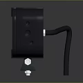 LED Work Light With Four LED Bulbs Black Housing And Metal Mounting Brackets