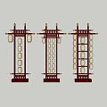 New Chinese Style Outdoor Lantern Device Mei Chen Pin Card Ancient Style Lantern Holders Combination Scenic Spot Lantern Device Pin Card Net Red Lantern Pin Card Mei Chen Guofeng Lantern Post Lantern Holders Lamp 3d model
