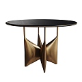 Modern metal dining table 3d model