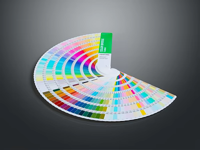 Vibrant Daily Life Product Color Chart With Various Shades For Design And Decoration 3d model