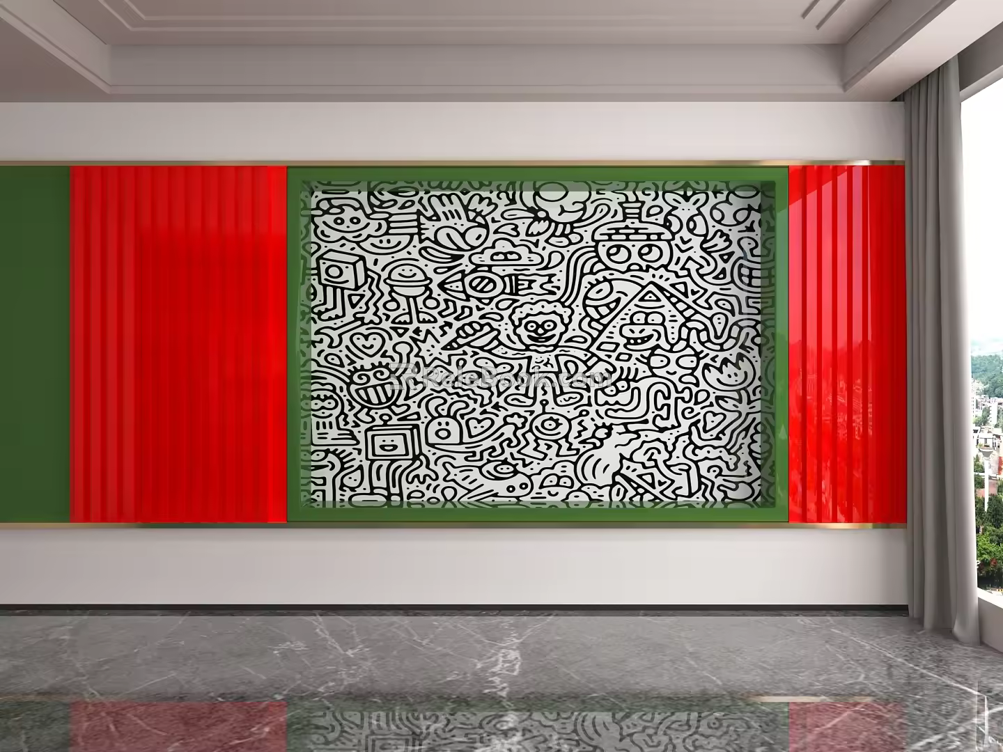 background wall 3d model