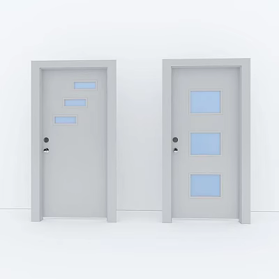 gray wooden door 3d model gray wooden door 3d model