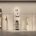 Modern Clothing Store Interior With Clothing Racks Display Shelves And Hanging Clothes