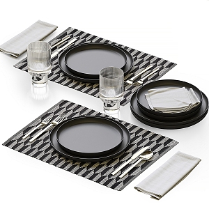 Modern Tableware Combination 3d model