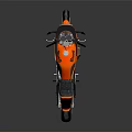Buell Orange Motorcycle Sleek Design With Black And Orange Seat And Modern Sporty Look