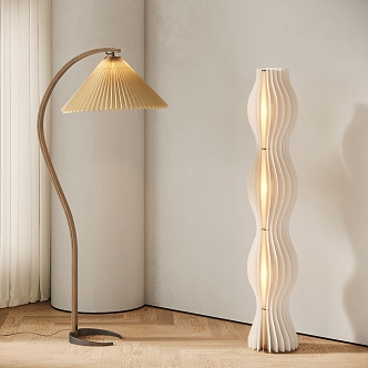 Cream Wind Floor Lamps Antique Cream Wind Silent 3d model