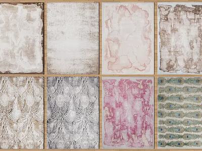 Square Rugs With Various Designs Textures And Color Options For Interior Decor 3d model