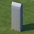 Tall Modern Building Structure Standing On Green Grass Field Aerial View