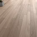 Light Natural Wooden Flooring With Smooth Surface And Clear Wood Grain Texture