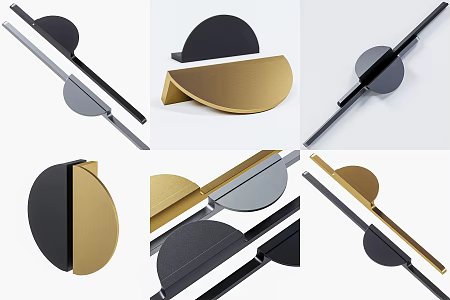 Modern Handle Metal Door Handle Door Handle Combination Metal Door Handle Creative Metal Door Handle Combination 3d model