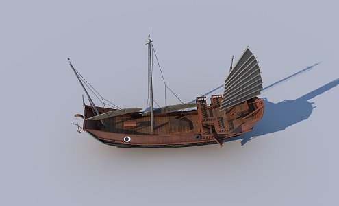 Chinese boat 3d model