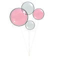 Inflatable Balloons in Pink and Transparent Colors for Party Decoration
