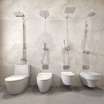 Modern toilet shower toilet 3d model