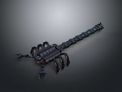 Mechanical Scorpion Character Design With Detailed Exoskeleton And Limb Structure 3d model