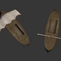 Two Small Traditional Wooden Water Vessels With Sails And Classic Design