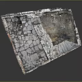 Ancient Ruins Scenic Landscape Featuring Weathered Stone Walls And Historical Structure Remains